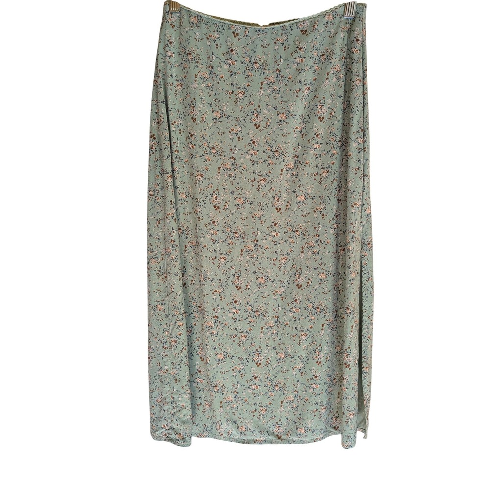 Brandy Melville Midi Skirt S Cottagecore Boho Ditsy Floral Slit Boho Romantic